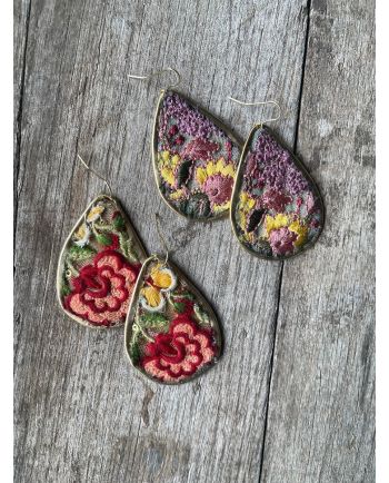 embroidered elegance earrings