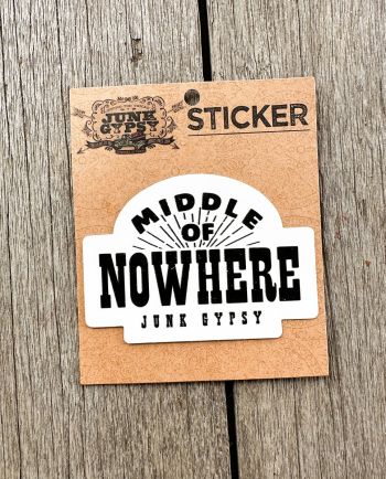 middle of nowhere sticker
