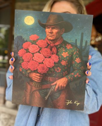 midnight garden cowboy poster