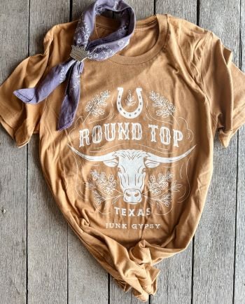 round top longhorn toast tee