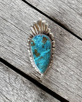 chrysocola teardrop pendant
