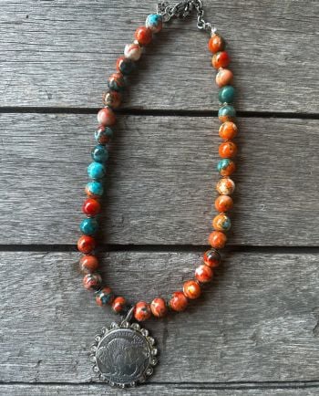mojave sunset nickel necklace