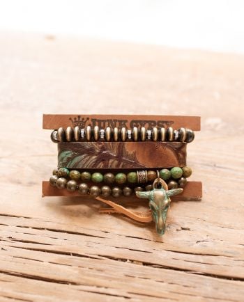 embossed longhorn stacker set
