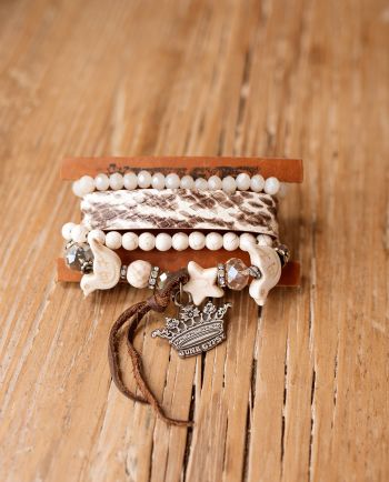taupe snakeprint stacker set