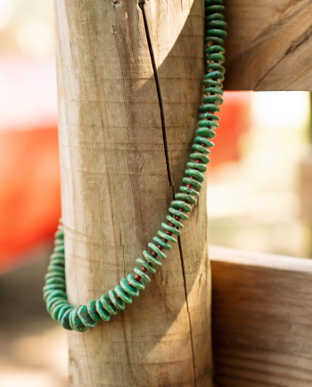 green turquoise stone chip necklace