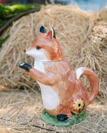 woodland fox teapot