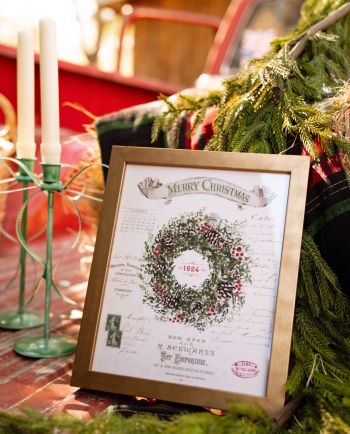 wreath 1924 christmas wall art