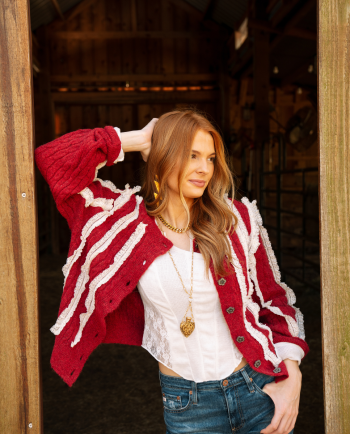 elowen ruffle detail sweater