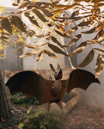 painted metal bat door hanger
