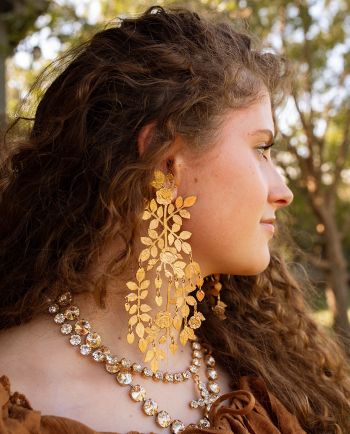we dream in colour rosetta rose garden earring