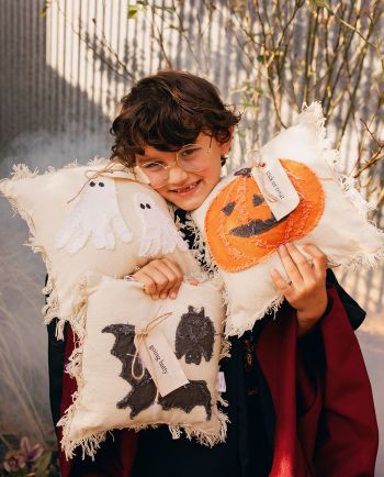 raggedy halloween mini pillow