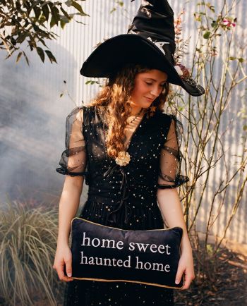 home sweet haunted home pillow