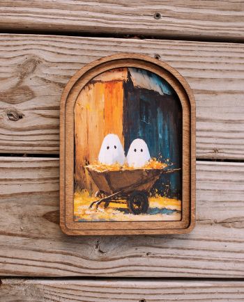 hayride haunters framed art