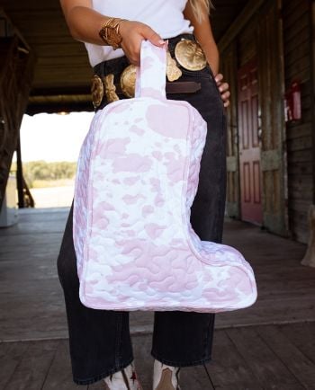 jg rose cowhide boot bag
