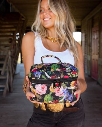 jg legend floral black travel case