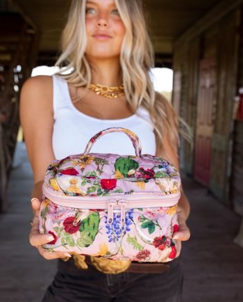 jg legend floral rose travel case