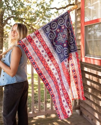 jg boho flag applique house flag
