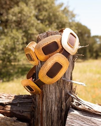 gold hand hammered concho belt