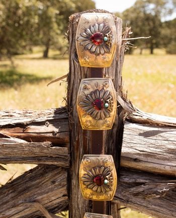 red sacred heart concho belt