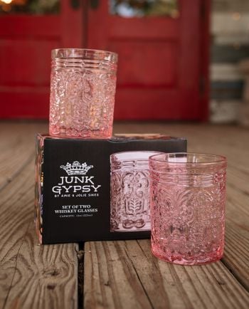junk gypsy whiskey old fashion glass set