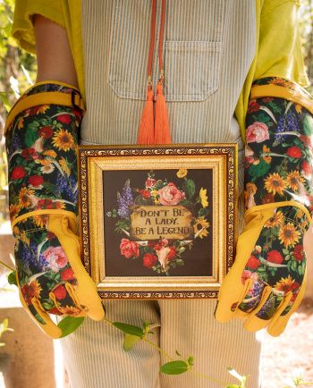 don't be a lady, be a legend gold framed art