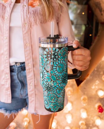 turquoise medallion 40 oz tumbler