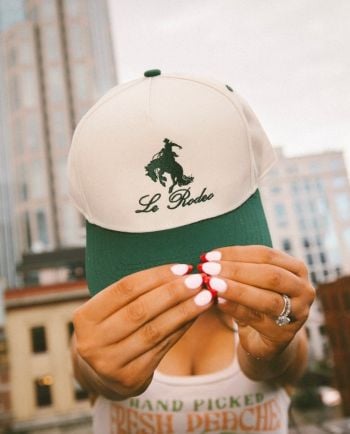 le rodeo green trucker hat