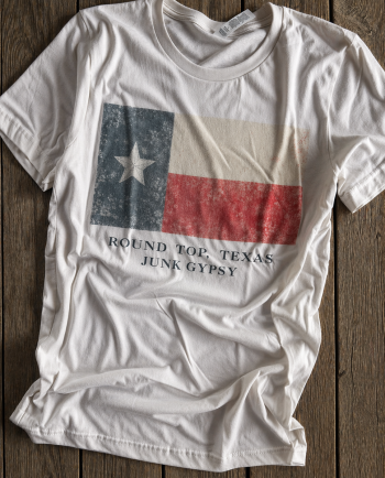 lone star round top flag unisex tee