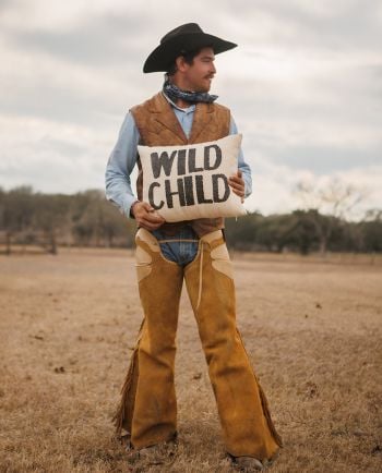 junk gypsy x makers collective wild child sequin pillow