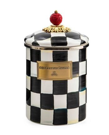 MacKenzie-Childs courtly check medium canister