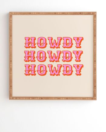howdy howdy howdy framed wall art