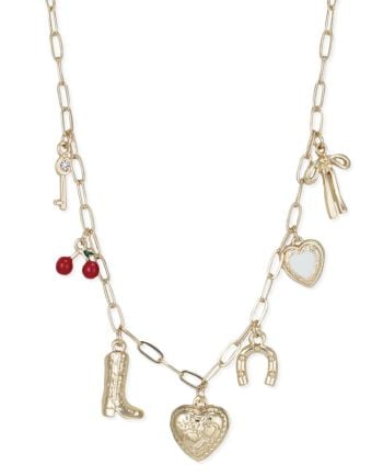 southwest spirit gold charm necklace