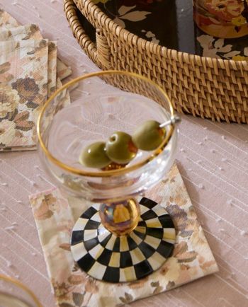 MacKenzie-Childs wild rose cocktail paper napkins