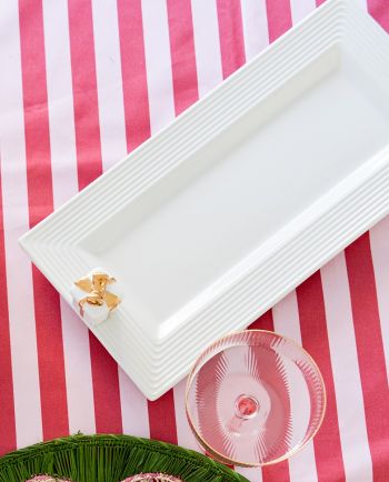 nora fleming pinstripes bread tray