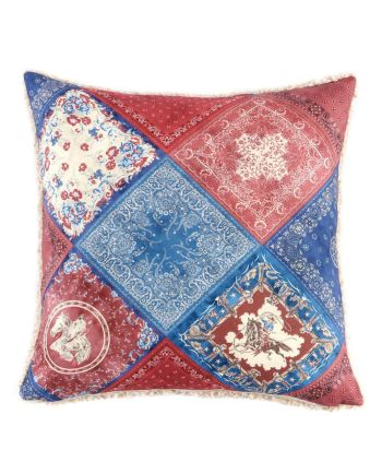 patchwork bandana teddy pillow