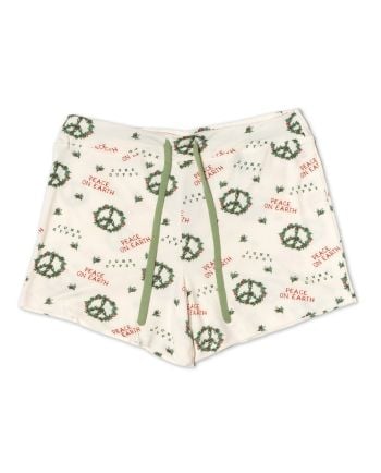 peace on earth pj shorts