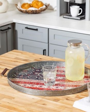 jg boho flag metal tray