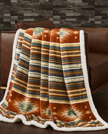 del sol campfire sherpa throw