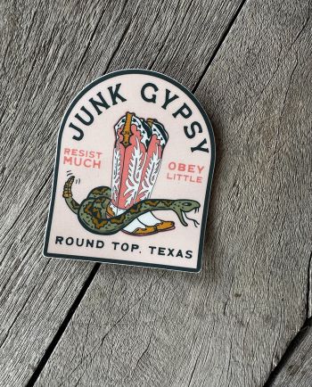 jg resist much obey little rattlesnake sticker