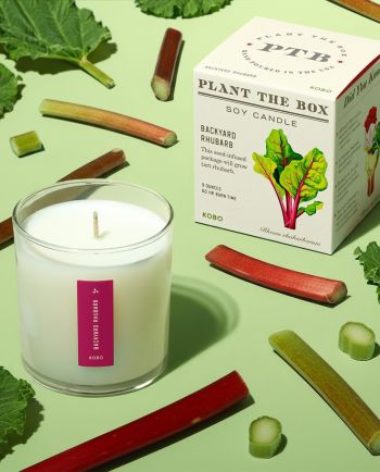 Backyard Rhubarb Plant the Box Candle