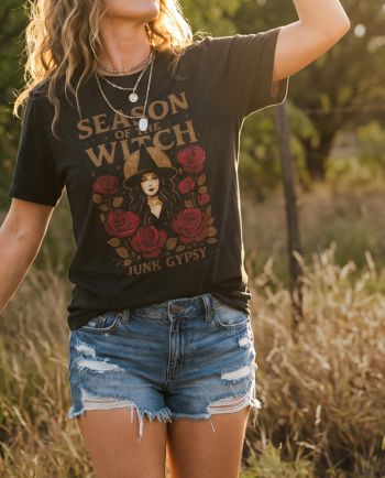 season of the witch embroidered tee