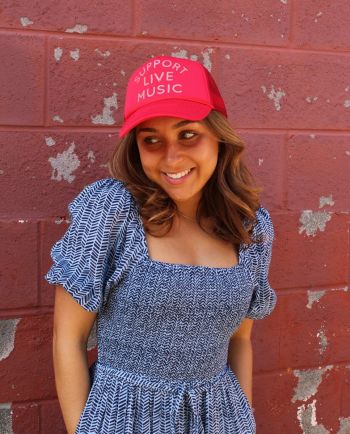 support live music trucker hat