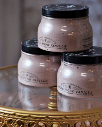 bathhouse soapery Sandalwood Vanilla Whipped Soap