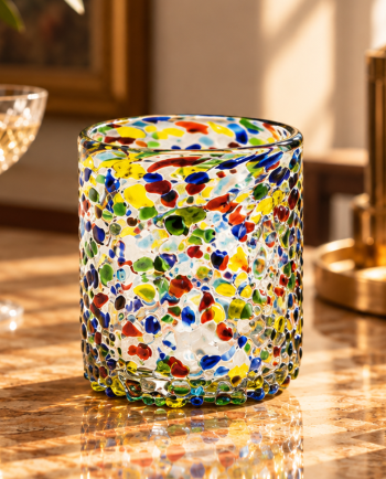 confetti tumbler glass