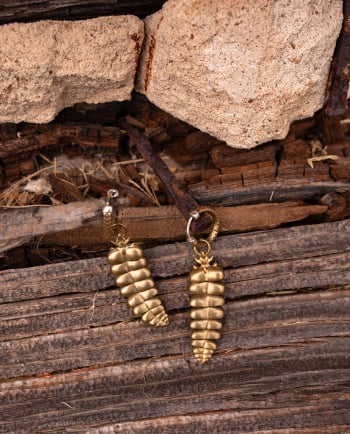 rattlesnake tail earrings