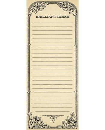 brilliant ideas skinny notepad