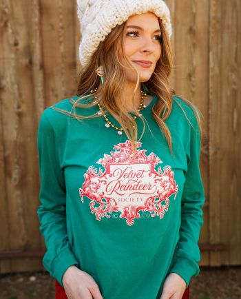 velvet reindeer society longsleeve tee