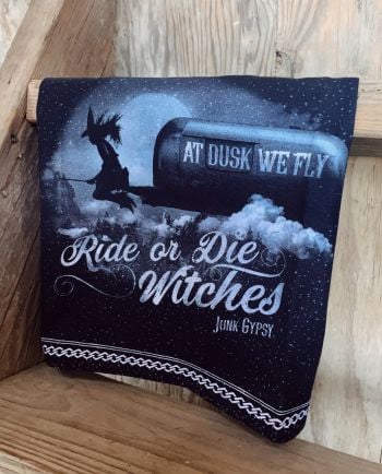 ride or die witches tea towel